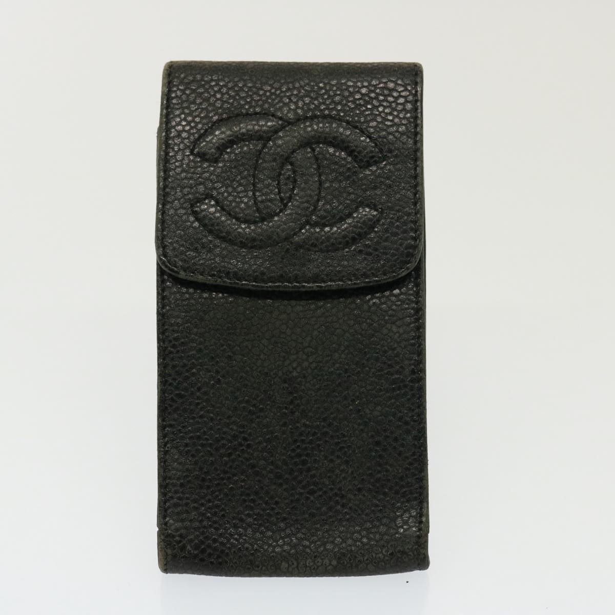 CHANEL Wallet Leather 5Set Black Beige CC Auth ar11902