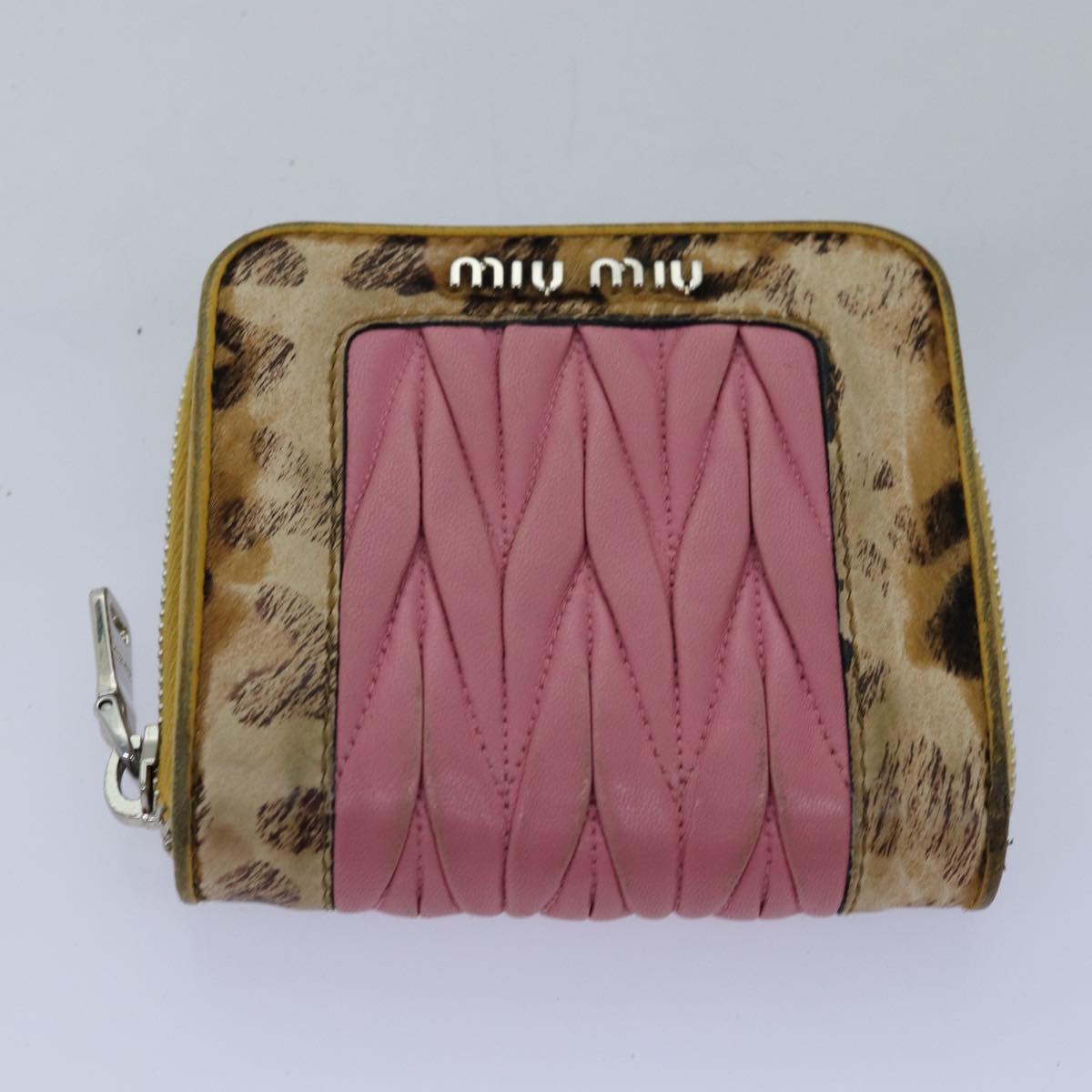 Miu Miu Wallet Enamel Leather 7Set Pink Navy black Auth ar11906