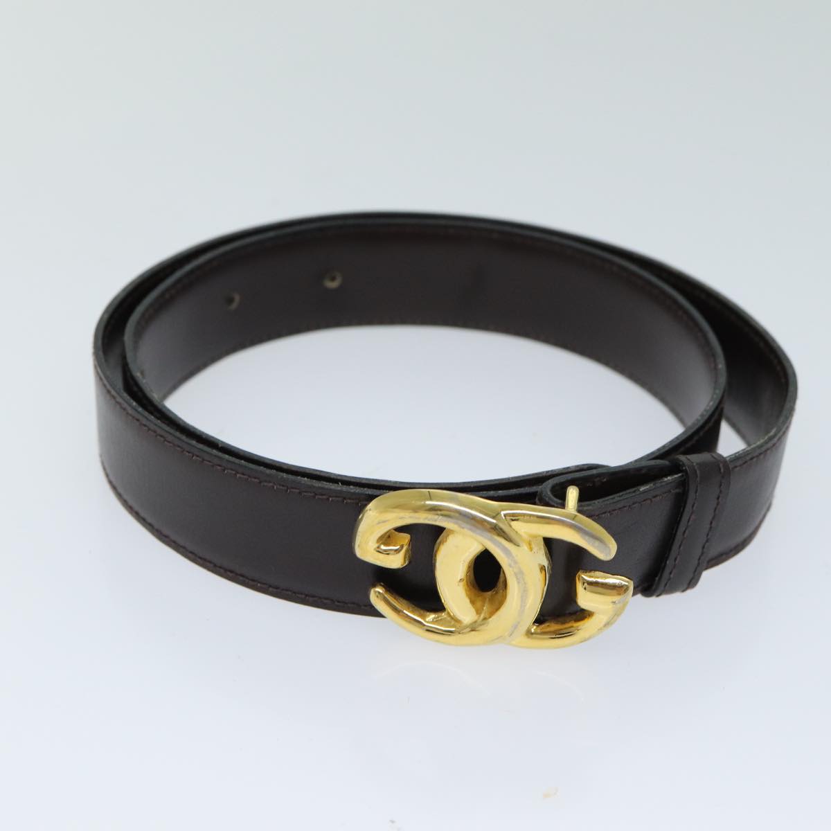 GUCCI Belt Leather 32.3"" Black Auth ar11920B - 0