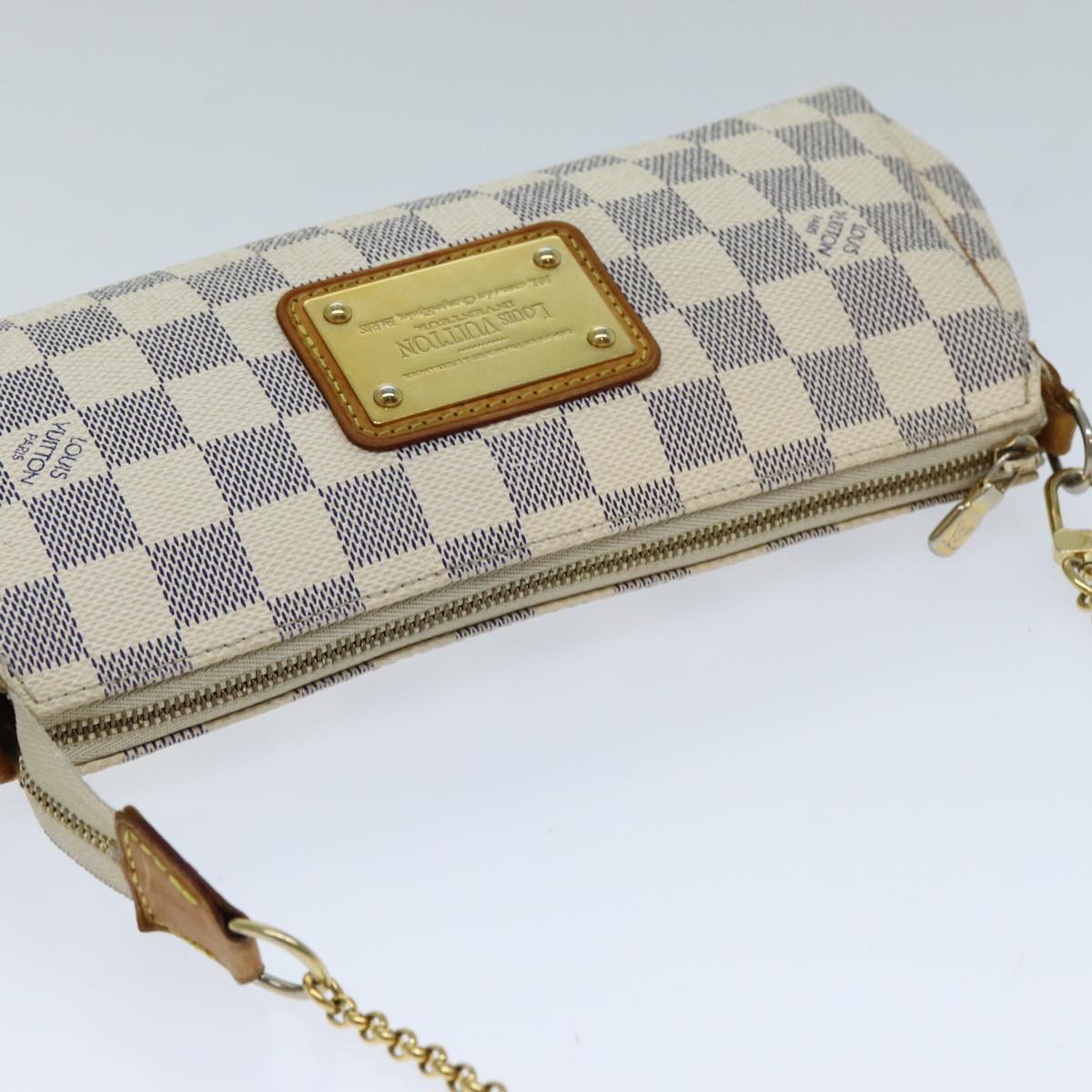 LOUIS VUITTON Damier Azur Eva Shoulder Bag 2way N55214 LV Auth ar11921B