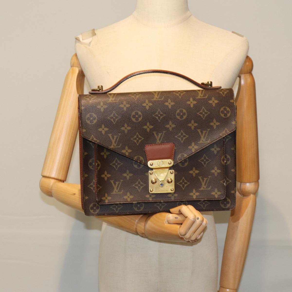 LOUIS VUITTON Monogram Monceau 28 Hand Bag 2way M51185 LV Auth ar11952B