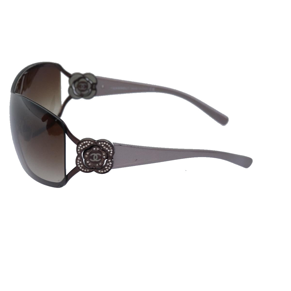 CHANEL Sunglasses plastic Brown CC Auth ar11960