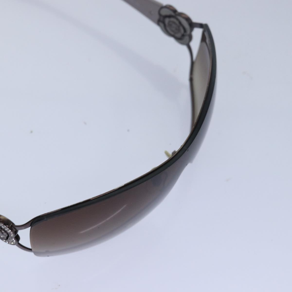 CHANEL Sunglasses plastic Brown CC Auth ar11960