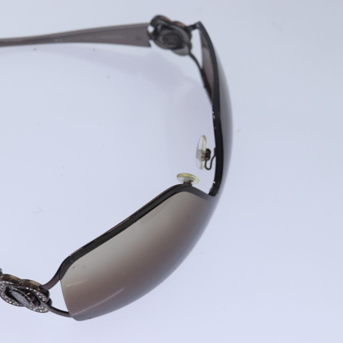 CHANEL Sunglasses plastic Brown CC Auth ar11960