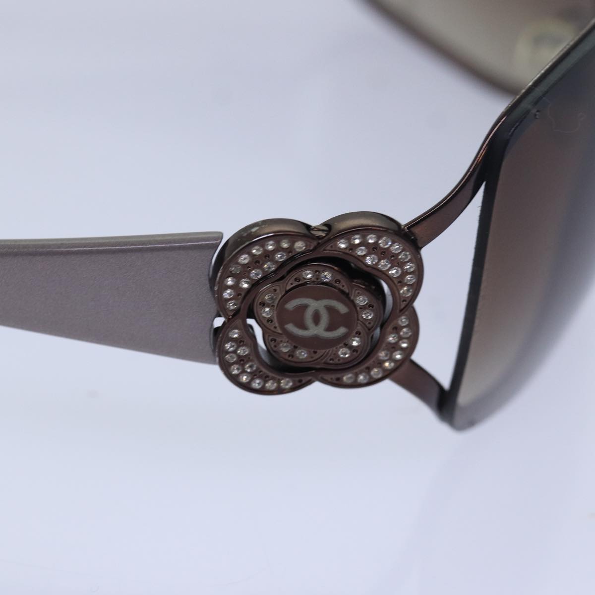 CHANEL Sunglasses plastic Brown CC Auth ar11960