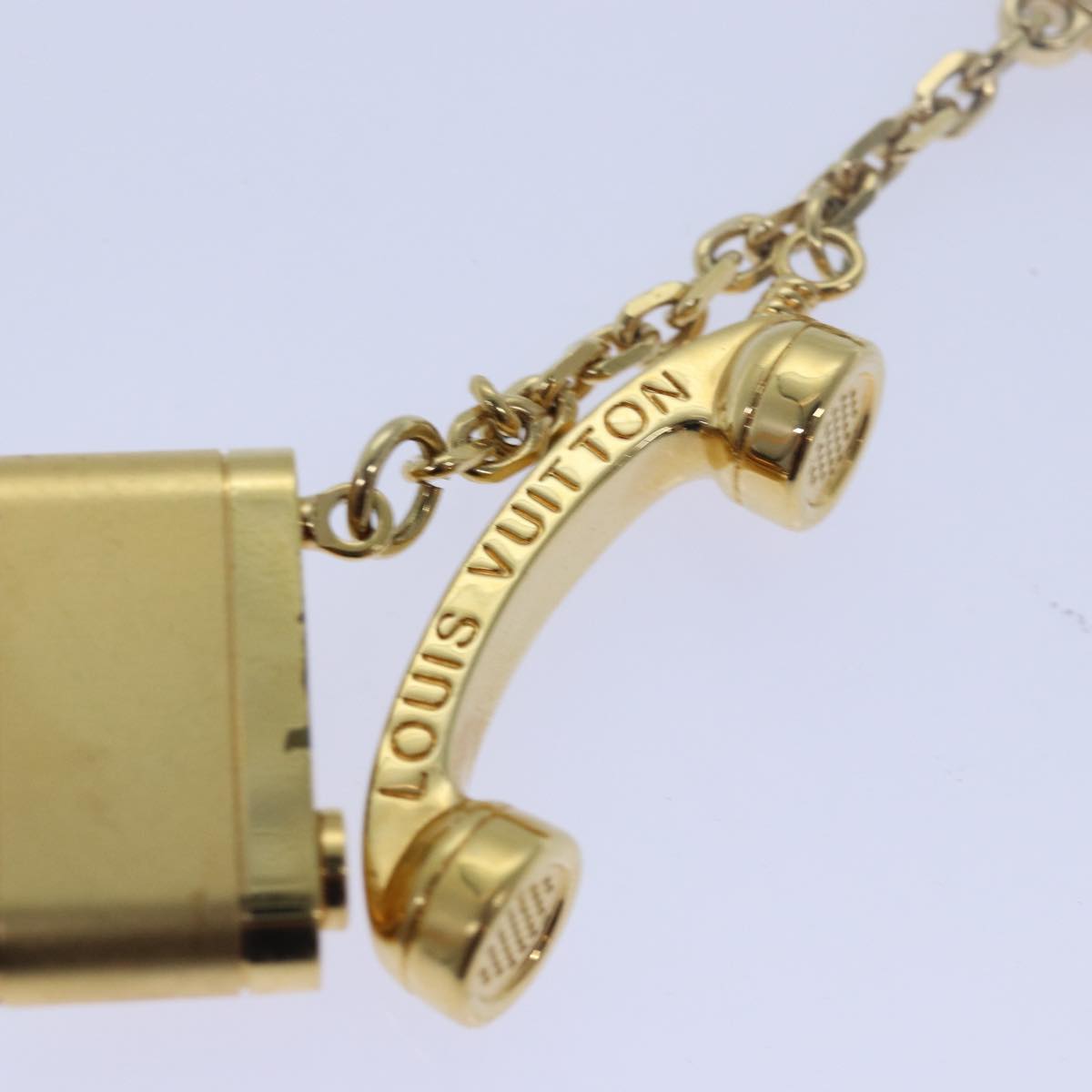 LOUIS VUITTON Porte Cles Hollywood Charm Gold M65382 LV Auth ar11968