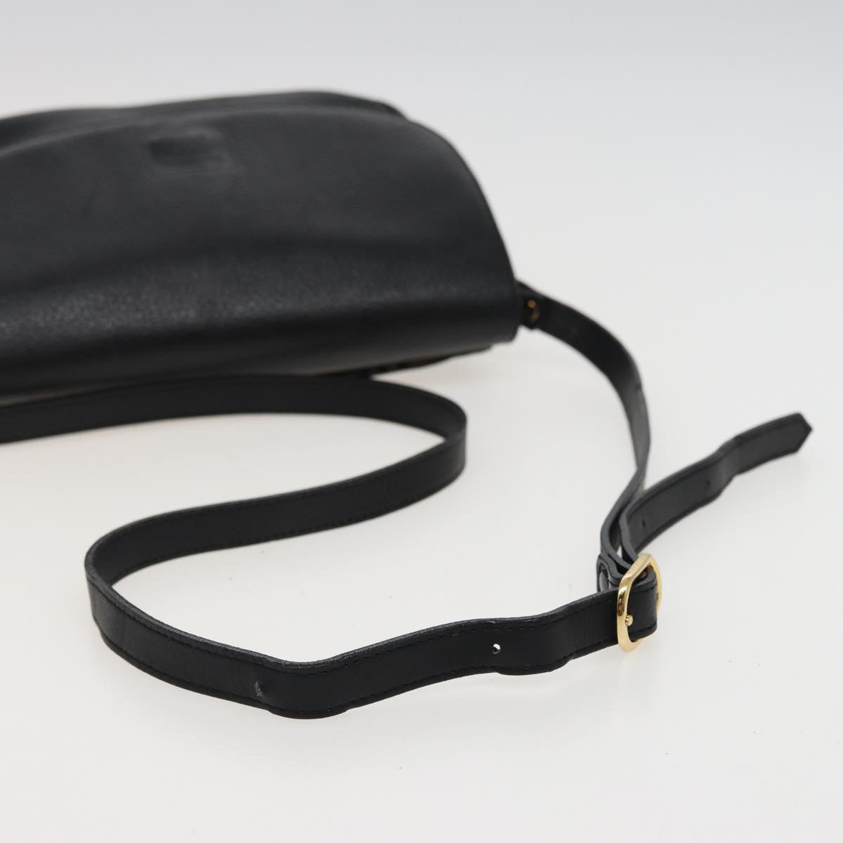 Burberrys Shoulder Bag Leather Black Auth ar11985