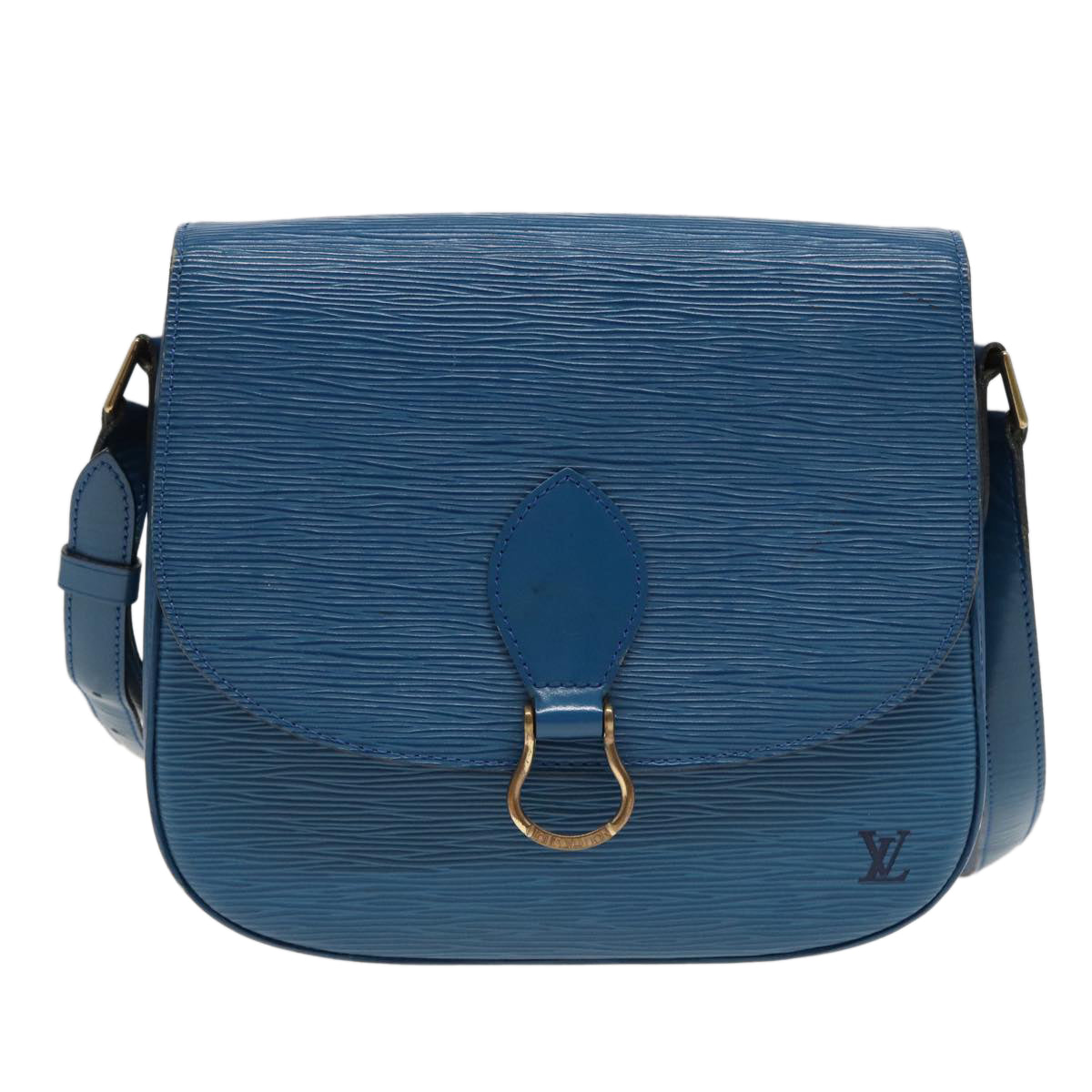 LOUIS VUITTON Epi Saint Cloud GM Shoulder Bag Toledo Blue M52195 LV Auth ar11991