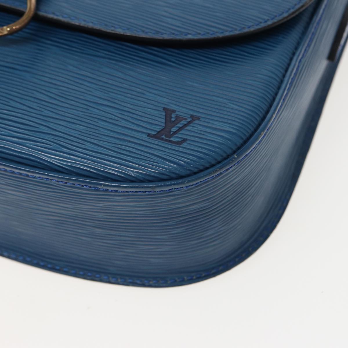 LOUIS VUITTON Epi Saint Cloud GM Shoulder Bag Toledo Blue M52195 LV Auth ar11991