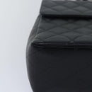 CHANEL Matelasse 30 Turn Lock Chain Bag Caviar Skin Black CC Auth ar11992AV-8