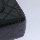 CHANEL Matelasse 30 Turn Lock Chain Bag Caviar Skin Black CC Auth ar11992AV-17