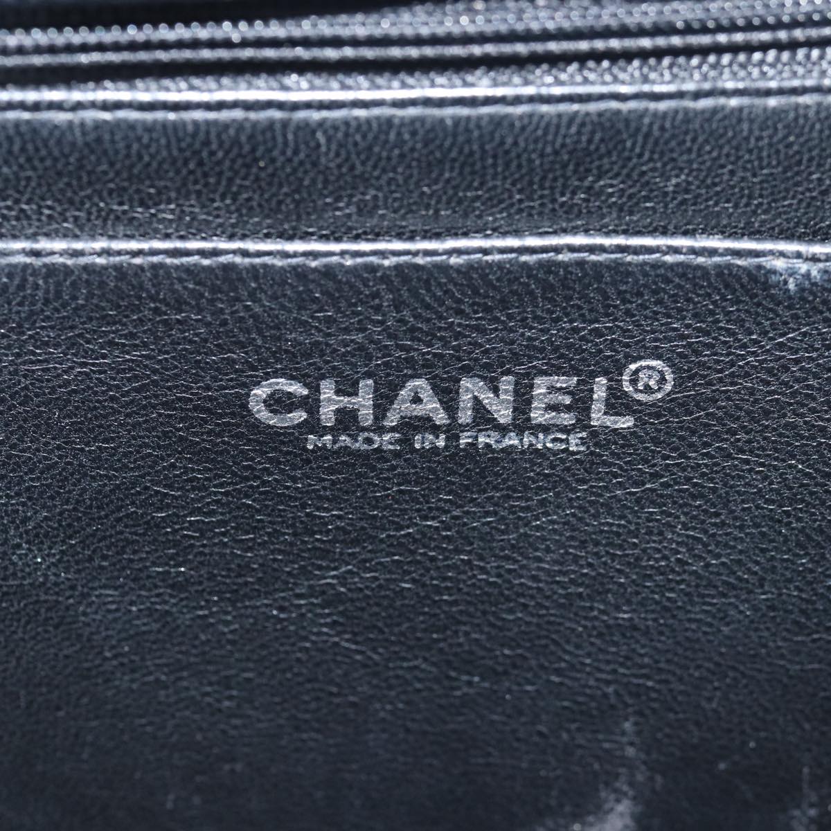 CHANEL Matelasse 30 Turn Lock Chain Bag Caviar Skin Black CC Auth ar11992A