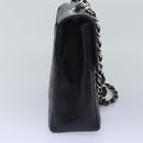 CHANEL Matelasse 30 Turn Lock Chain Bag Caviar Skin Black CC Auth ar11992AV-3