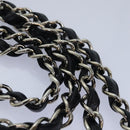 CHANEL Matelasse 30 Turn Lock Chain Bag Caviar Skin Black CC Auth ar11992AV-14