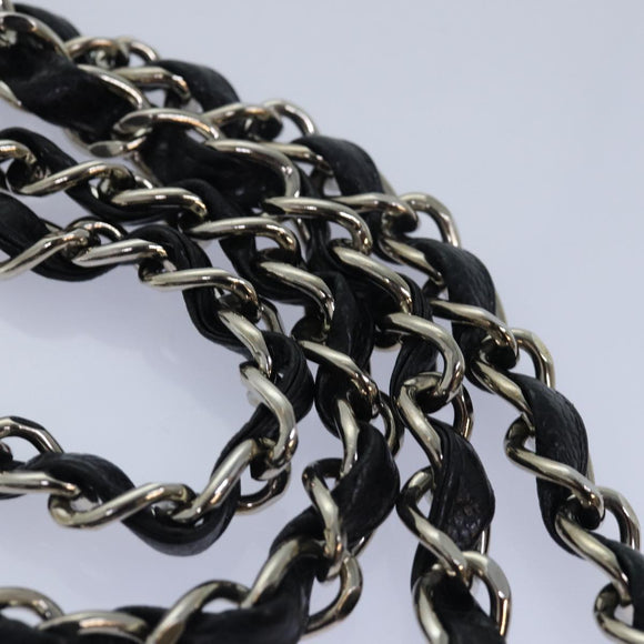 CHANEL Matelasse 30 Turn Lock Chain Bag Caviar Skin Black CC Auth ar11992AV