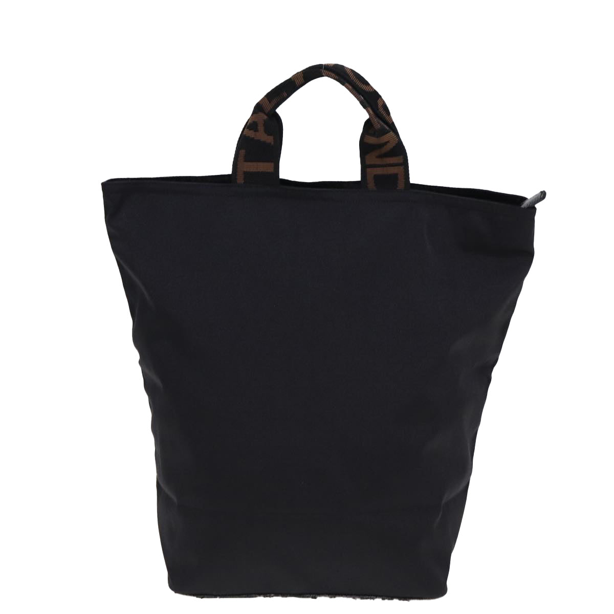 FENDI Tote Bag Canvas Black Auth ar11998