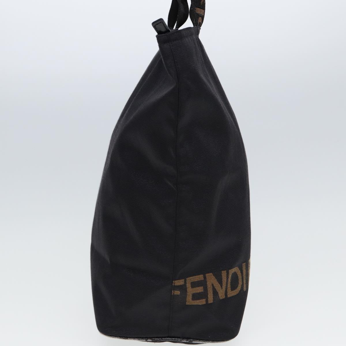 FENDI Tote Bag Canvas Black Auth ar11998