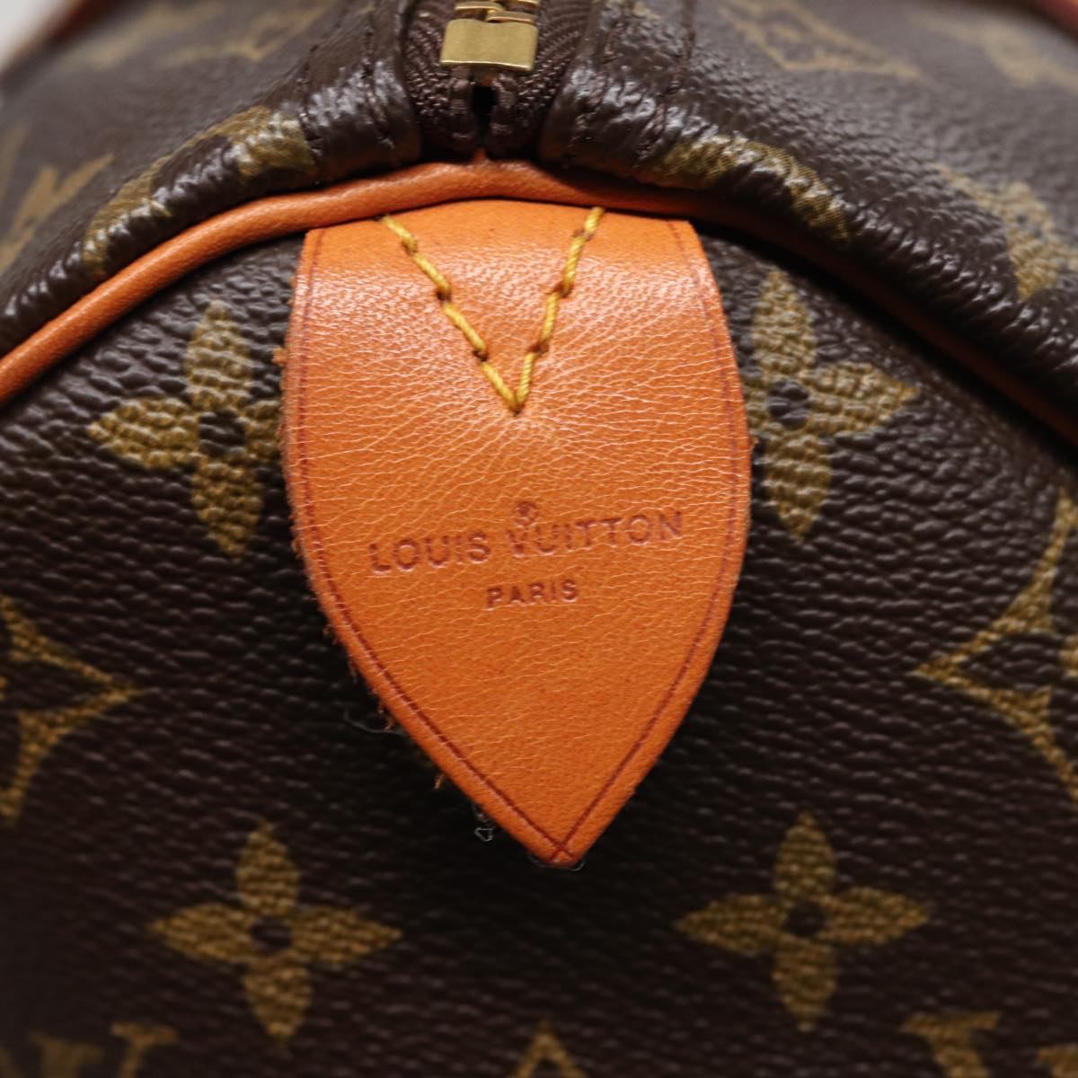 LOUIS VUITTON Monogram Speedy 30 Hand Bag M41526 LV Auth ar12005