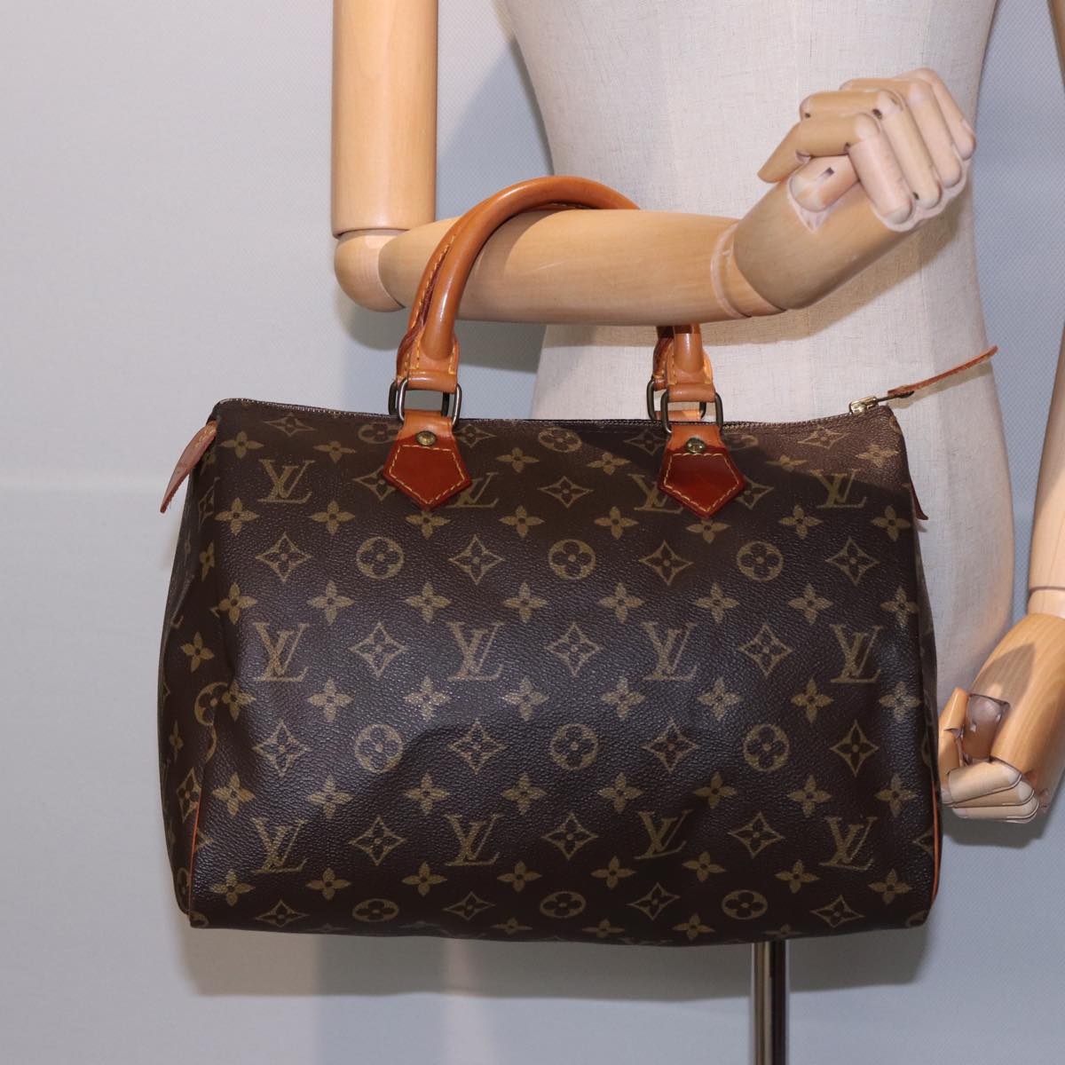 LOUIS VUITTON Monogram Speedy 30 Hand Bag M41526 LV Auth ar12005