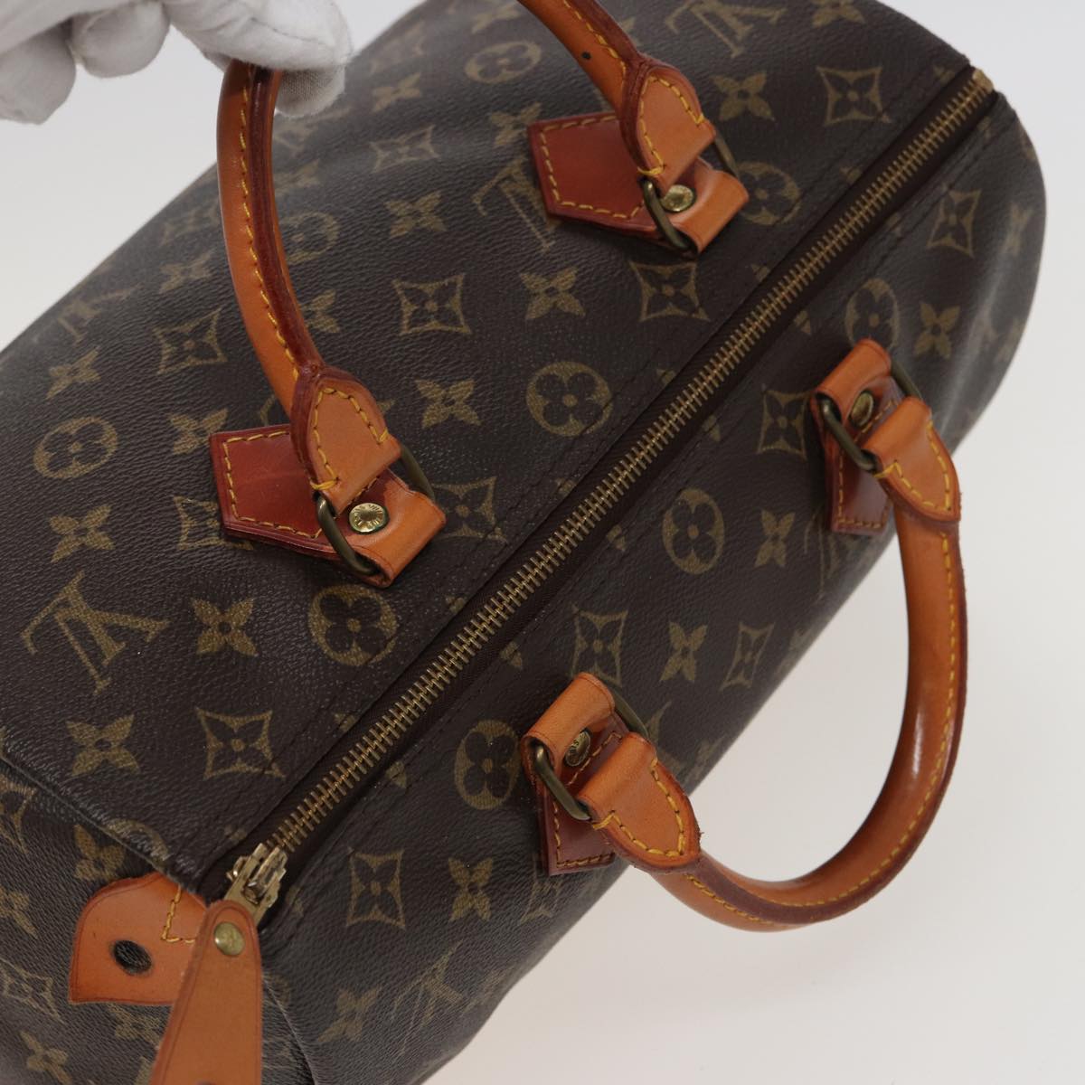 LOUIS VUITTON Monogram Speedy 30 Hand Bag M41526 LV Auth ar12005