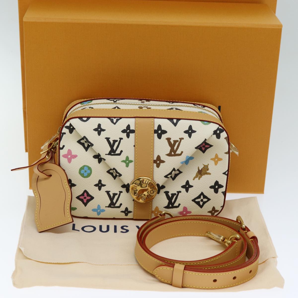 LOUIS VUITTON Craggy Envelope Messenger Isetan Open Only M25408 LV Auth ar12010S