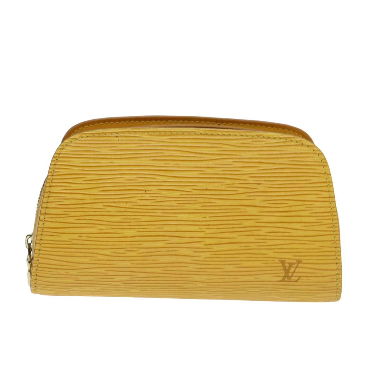 LOUIS VUITTON Epi Dauphine PM Pouch Yellow M48449 LV Auth ar12013