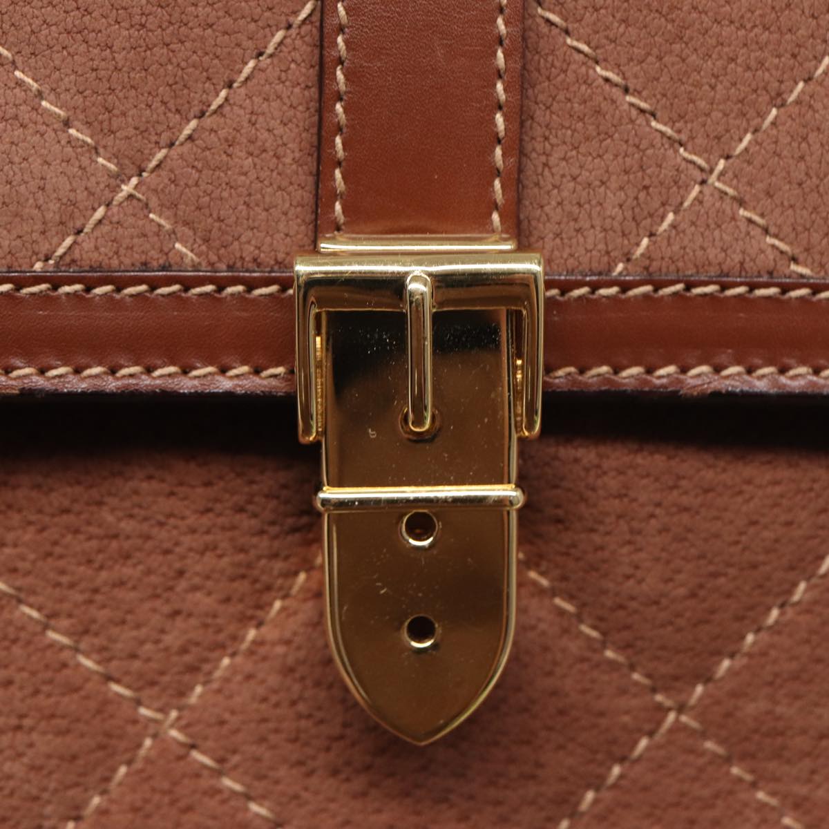 GUCCI Hand Bag Leather 2way Brown Auth ar12027