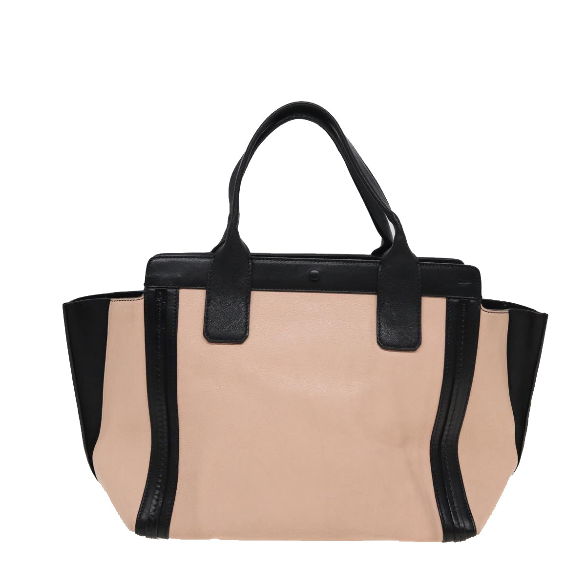 Chloe Tote Bag Leather Beige Auth ar12036