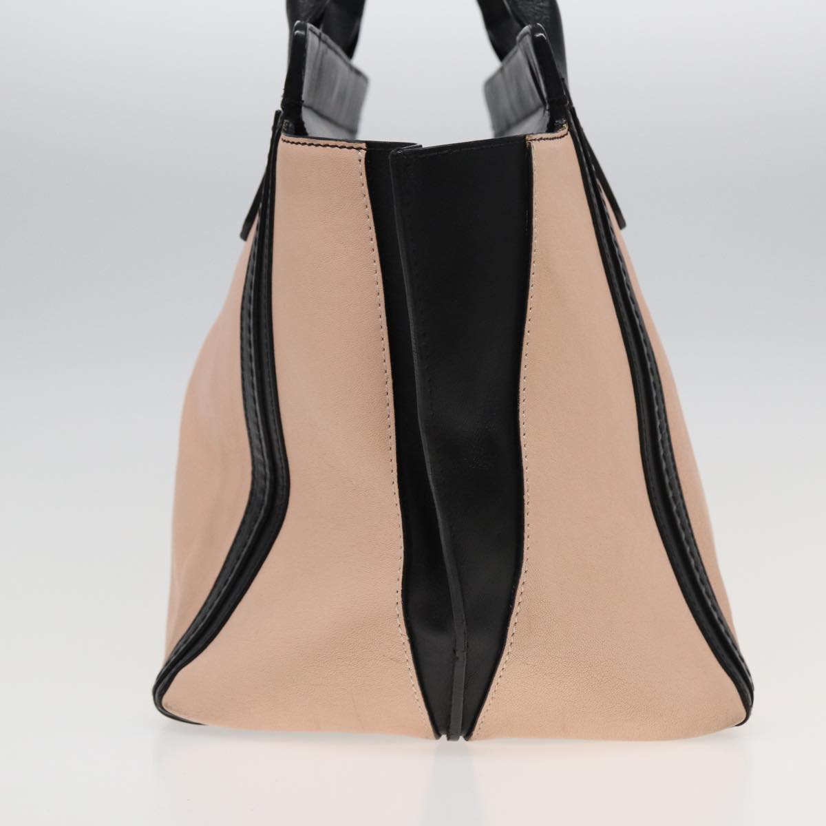 Chloe Tote Bag Leather Beige Auth ar12036