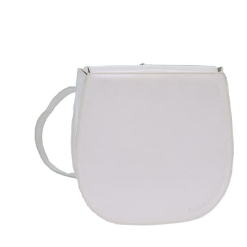 GUCCI Body Bag Leather White Auth ar12042