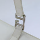 GUCCI Body Bag Leather White Auth ar12042-9