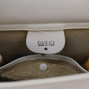 GUCCI Body Bag Leather White Auth ar12042-18