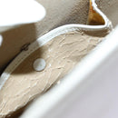 GUCCI Body Bag Leather White Auth ar12042-11