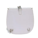 GUCCI Body Bag Leather White Auth ar12042-2