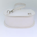 GUCCI Body Bag Leather White Auth ar12042-5
