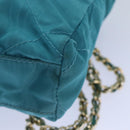 PRADA Chain Shoulder Bag Nylon Blue Auth ar12043-9