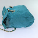PRADA Chain Shoulder Bag Nylon Blue Auth ar12043-3