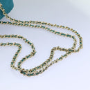 PRADA Chain Shoulder Bag Nylon Blue Auth ar12043-7