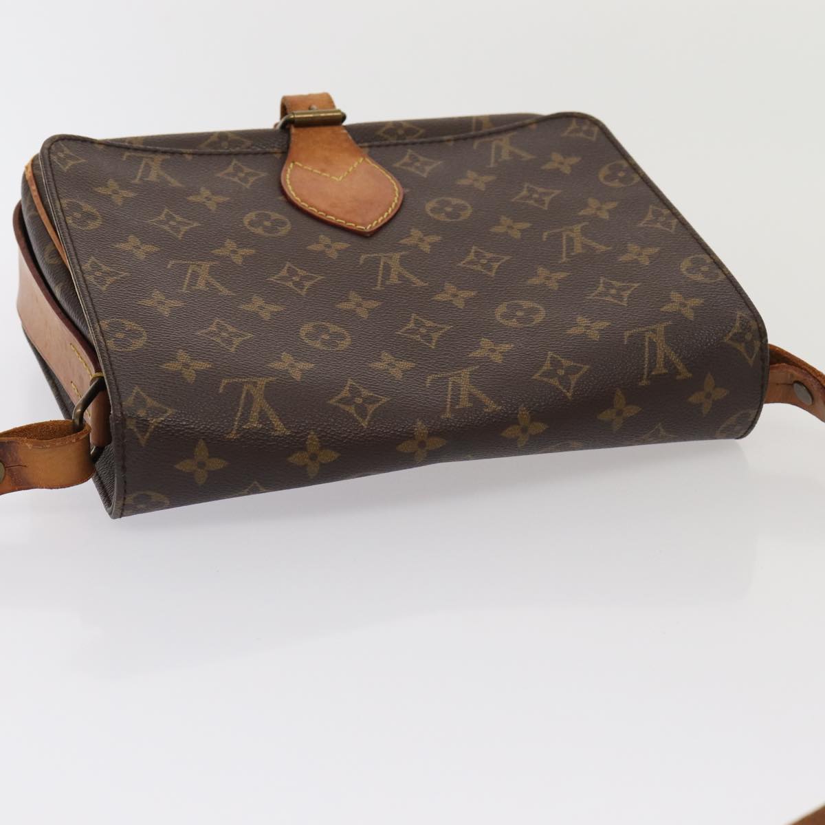 LOUIS VUITTON Monogram Cartouchiere GM Shoulder Bag M51252 LV Auth ar12056