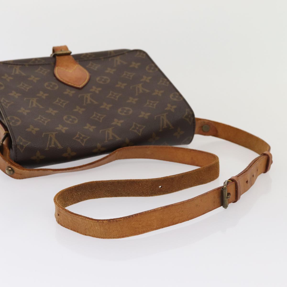 LOUIS VUITTON Monogram Cartouchiere GM Shoulder Bag M51252 LV Auth ar12056