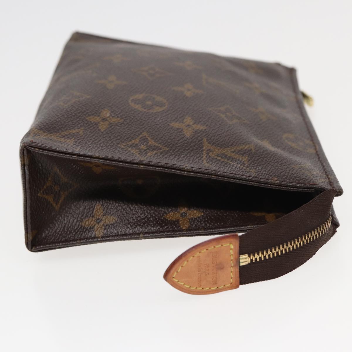 LOUIS VUITTON Monogram Poche Toilette 19 Pouch M47544 LV Auth ar12065