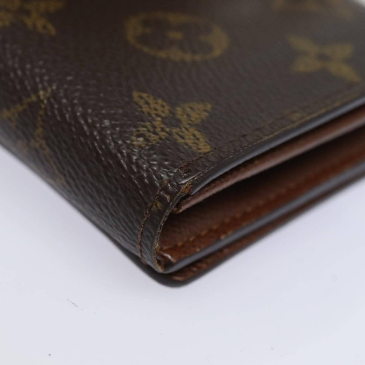 LOUIS VUITTON Monogram Porte Monnaie Billets Tresor Wallet M61730 Auth ar12066