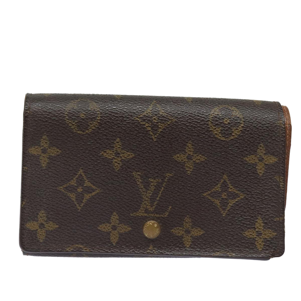 LOUIS VUITTON Monogram Porte Monnaie Billets Tresor Wallet M61730 Auth ar12066