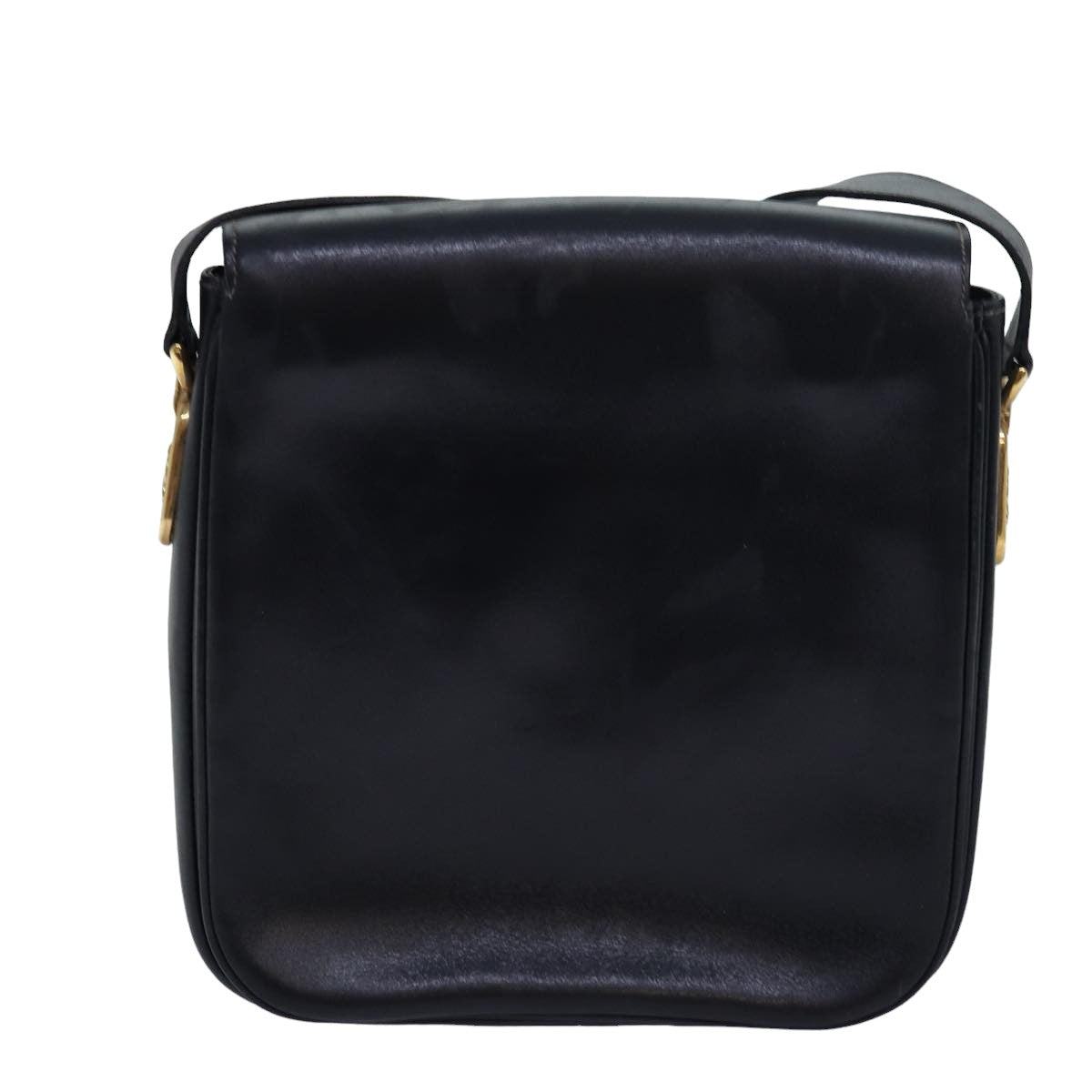 CELINE Shoulder Bag Leather Black Auth ar12071 - 0