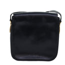 CELINE Shoulder Bag Leather Black Auth ar12071-2