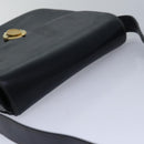 CELINE Shoulder Bag Leather Black Auth ar12071-6