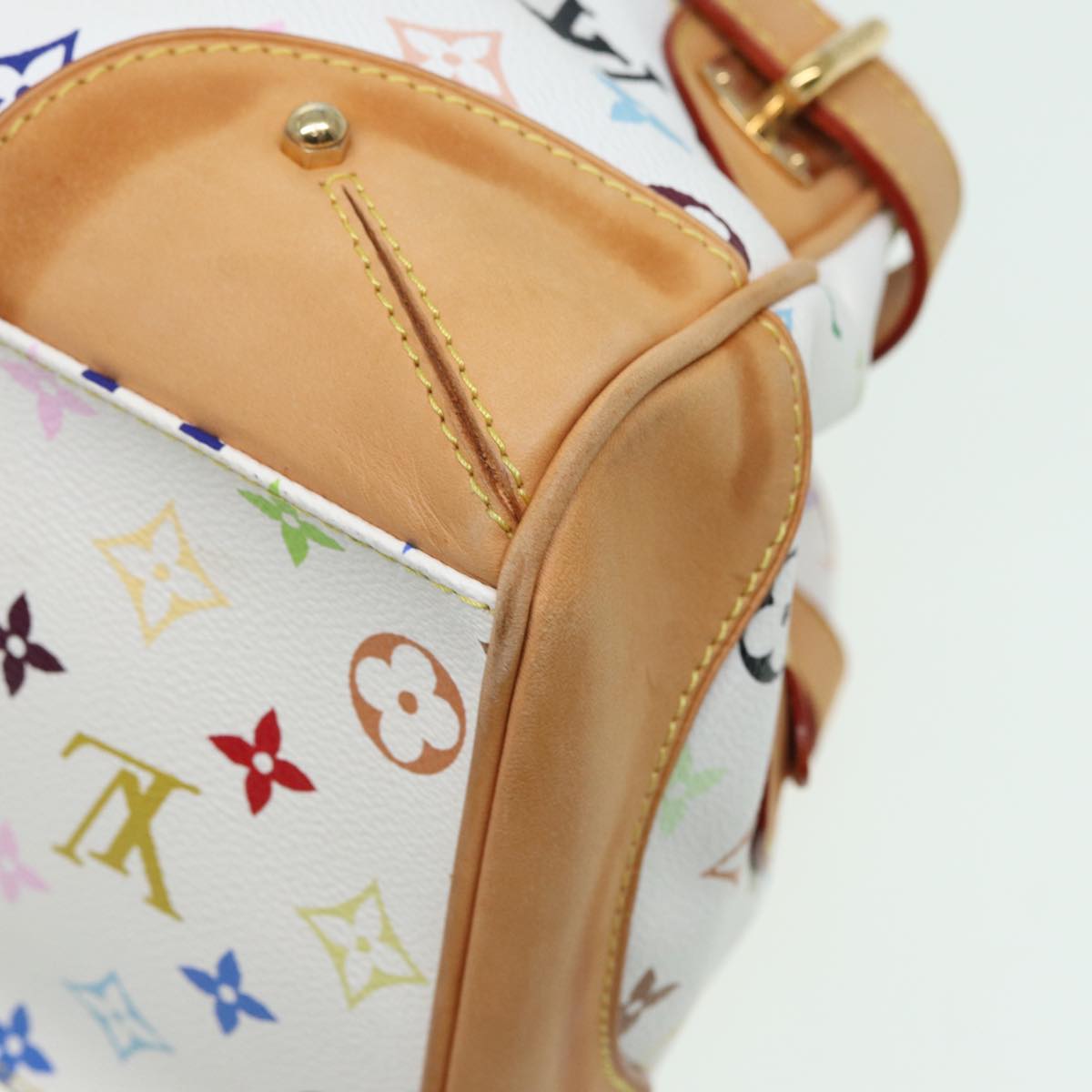 LOUIS VUITTON Monogram Multicolor Claudia Hand Bag White M40193 LV Auth ar12080