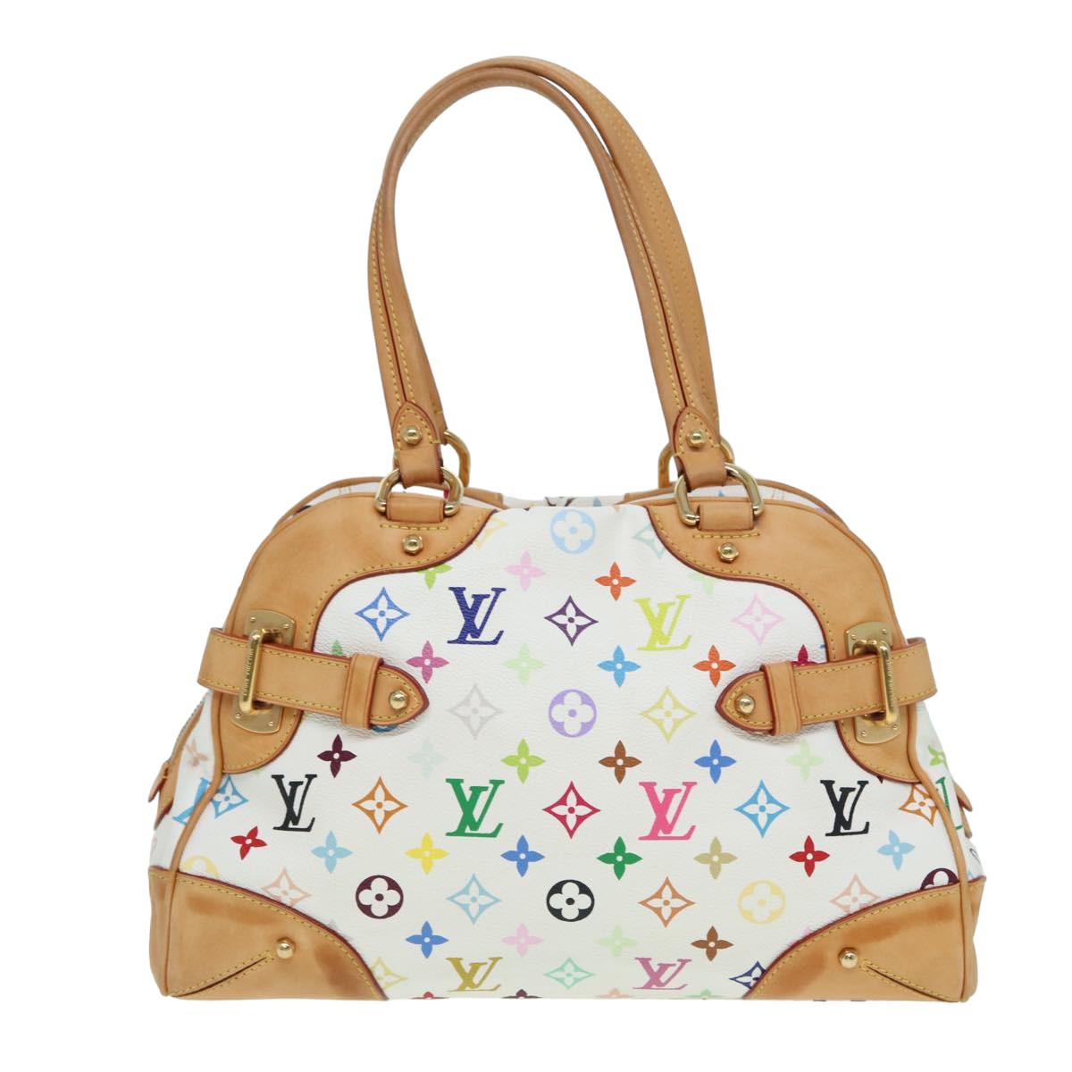 LOUIS VUITTON Monogram Multicolor Claudia Hand Bag White M40193 LV Auth ar12080