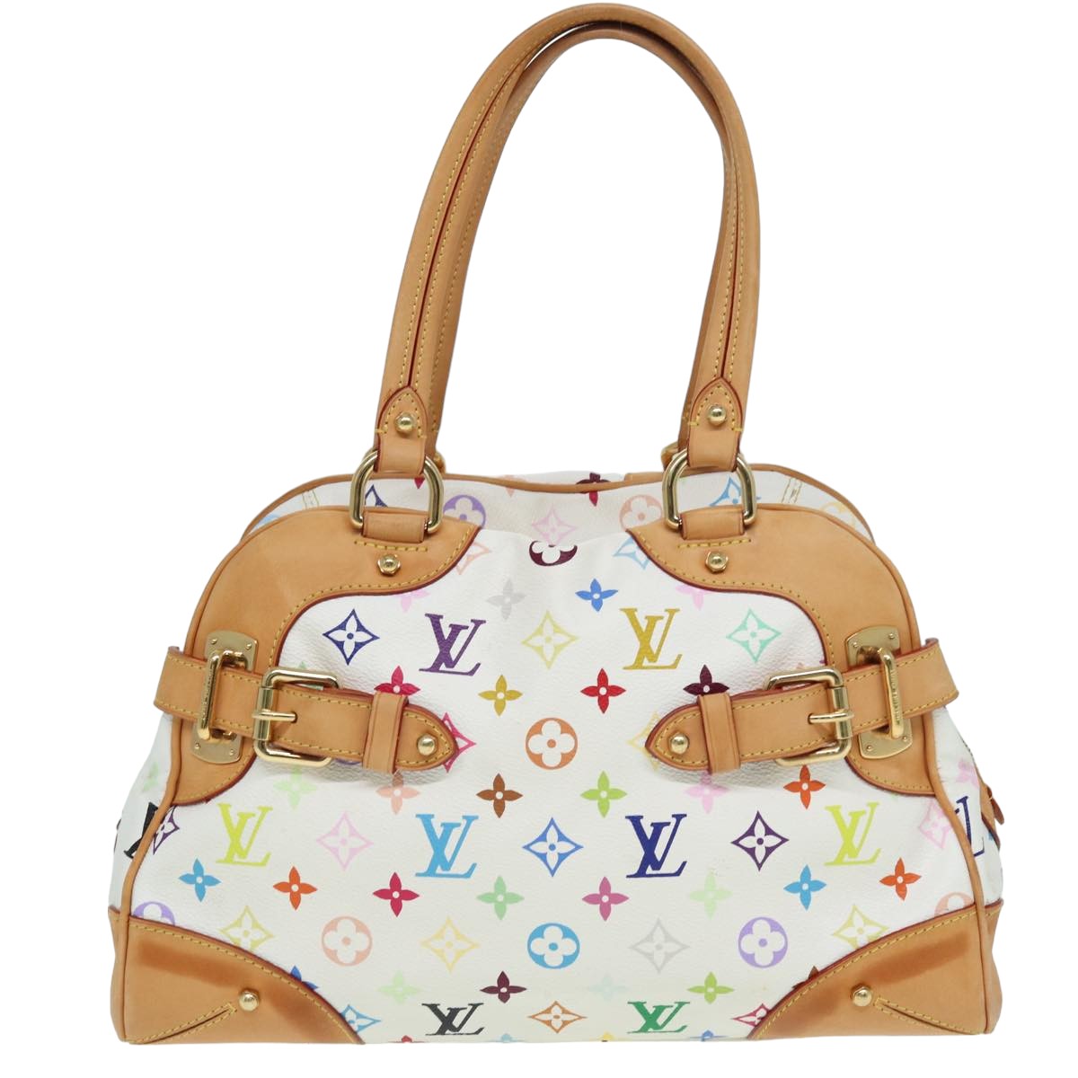 LOUIS VUITTON Monogram Multicolor Claudia Hand Bag White M40193 LV Auth ar12080 - 0