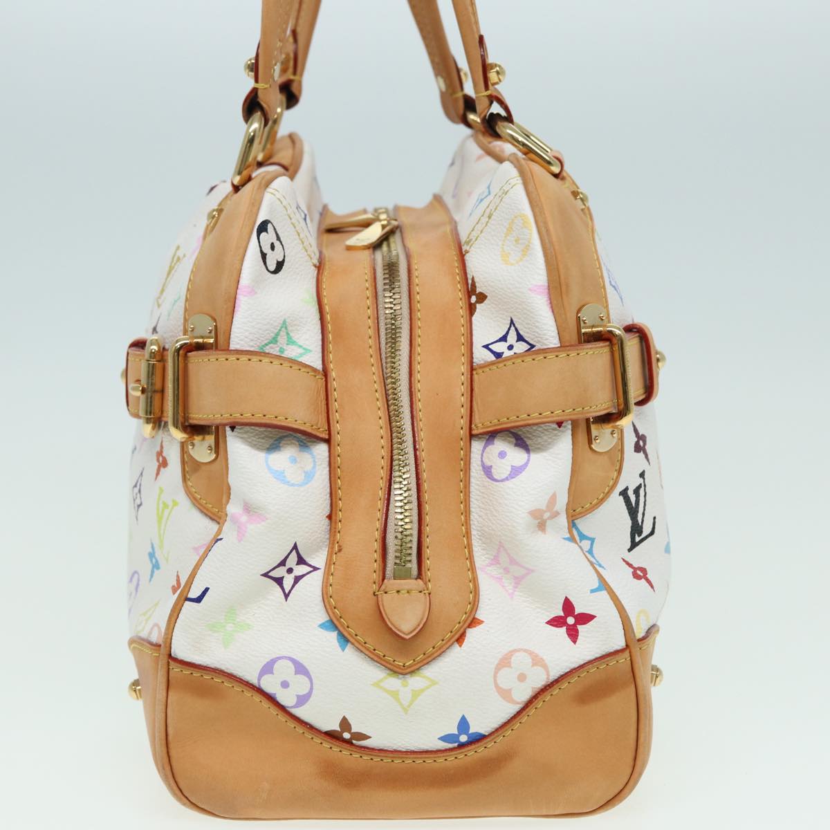 LOUIS VUITTON Monogram Multicolor Claudia Hand Bag White M40193 LV Auth ar12080